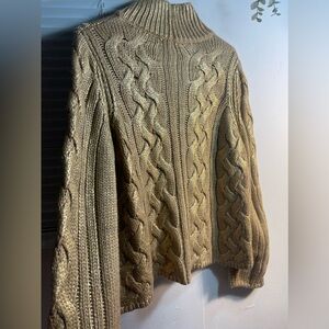Zara sweater with gold glitter xs